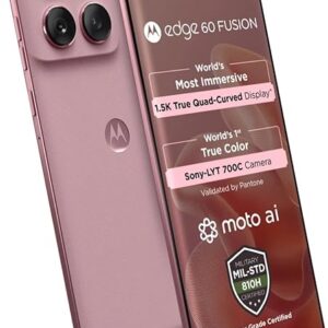 Motorola Edge 60 Fusion 5G Smartphone with 6.67" 120Hz pOLED Display, 50MP OIS Camera, Android 14, Dimensity 7030 Processor, 68W Fast Charging (Pantone Zephyr, 8GB + 256GB Storage)