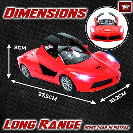 Wonder Remote Controlled Racing Sports Car for Kids, High Speed Toy Vehicle (Red) - Image 5